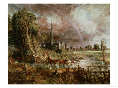 Salisbury Cathedral from the Meadows Constable Print